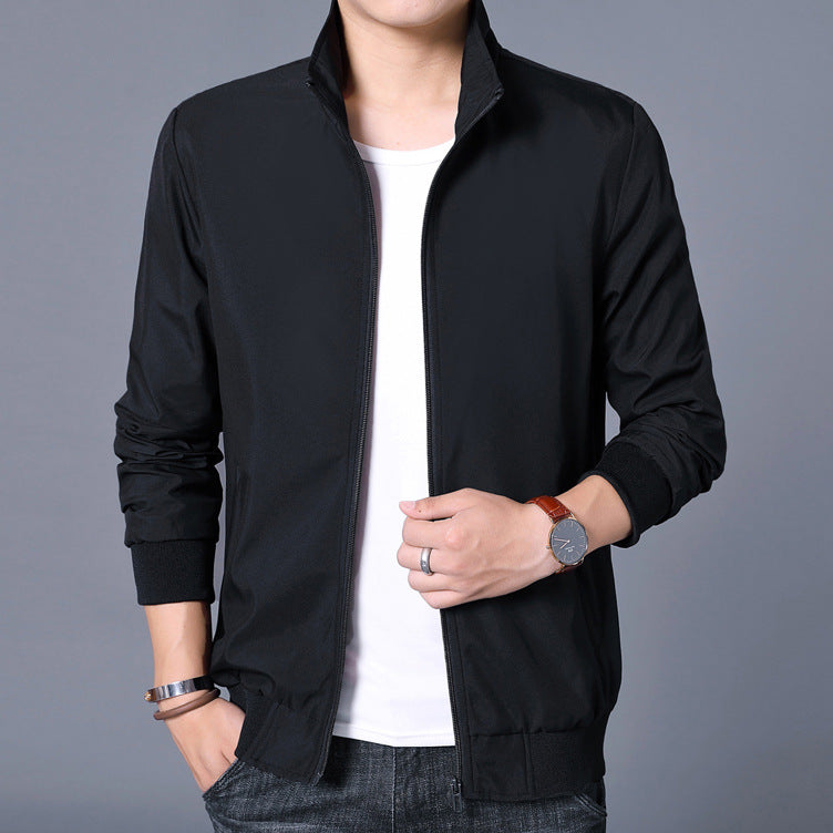 Men's Lightweight Mid-Length Stand Collar Jacket