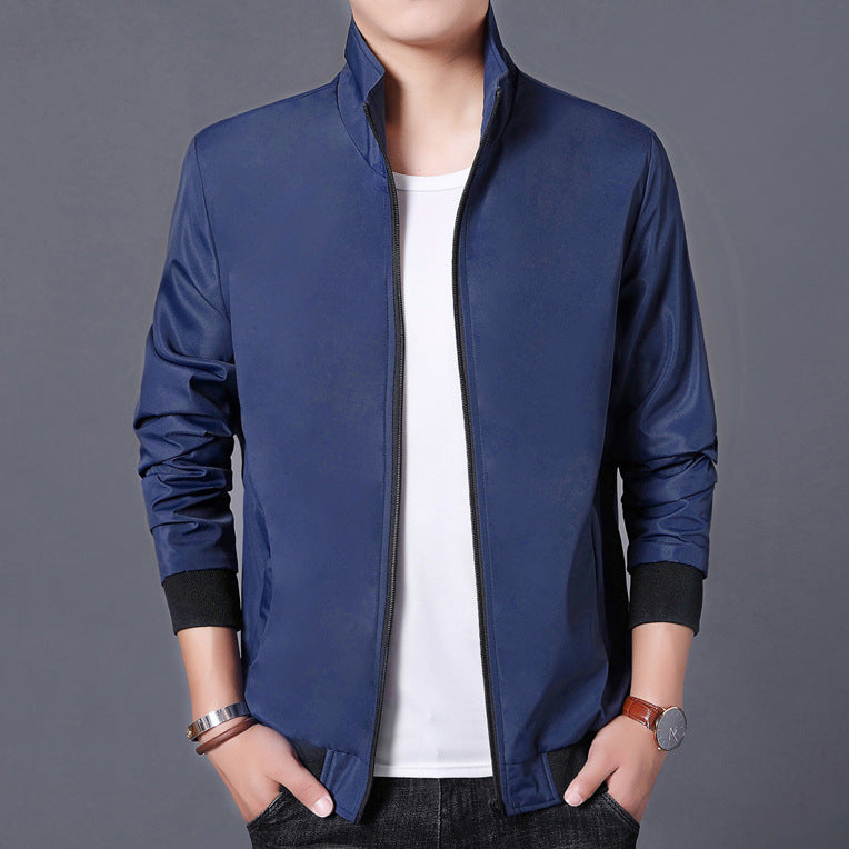 Men's Lightweight Mid-Length Stand Collar Jacket