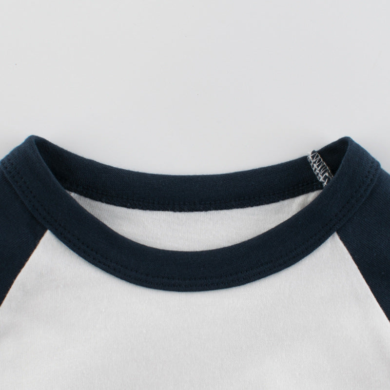 Unisex Children's Long-Sleeve Cotton Raglan Top