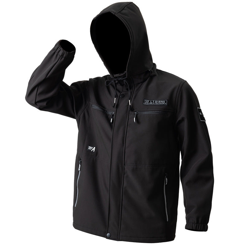 Men's Fleece-Lined Winter Workwear Jacket Waterproof