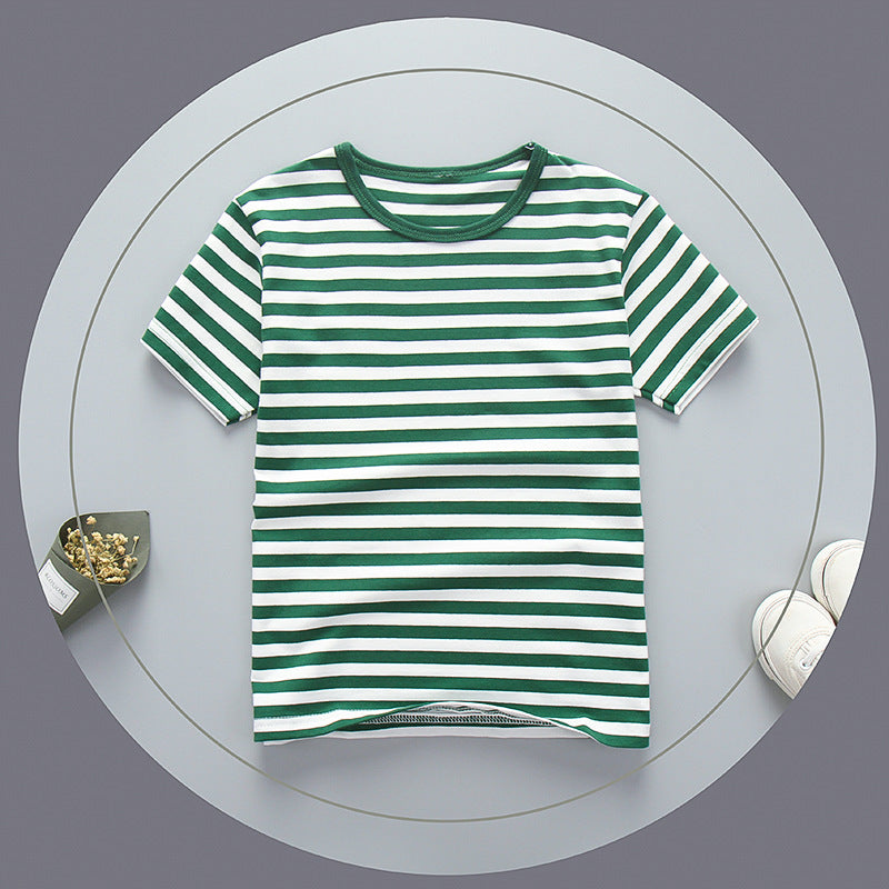 Children's Striped Cotton Short-Sleeve Top