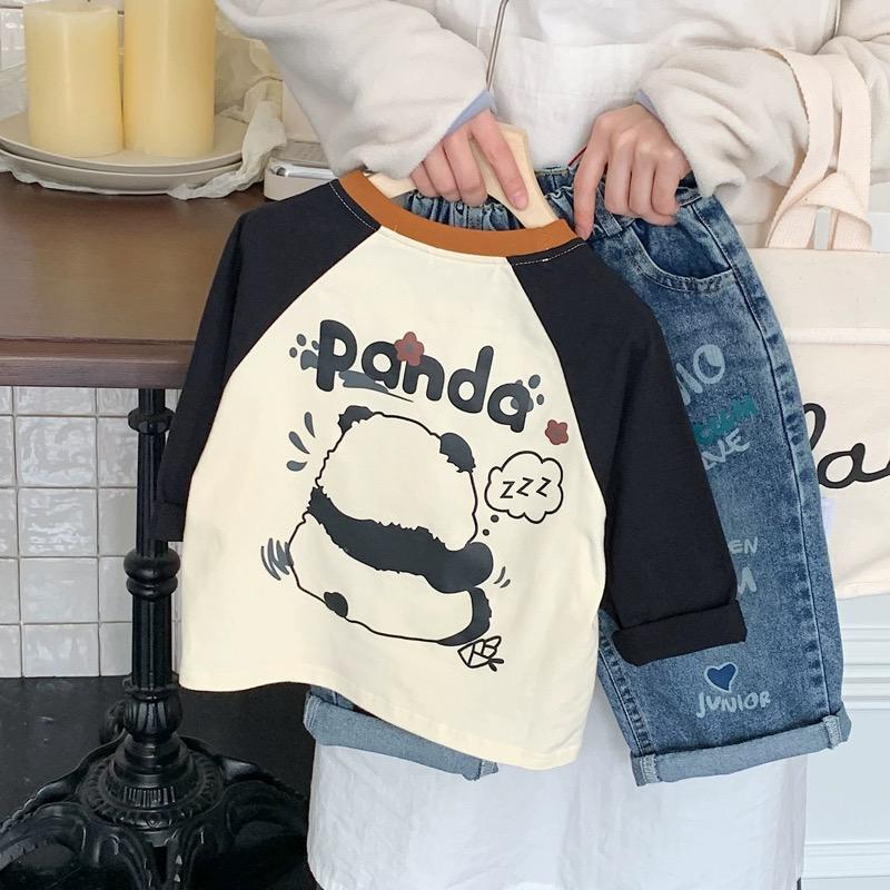 Unisex Children's Bear Cotton Long-Sleeve Top