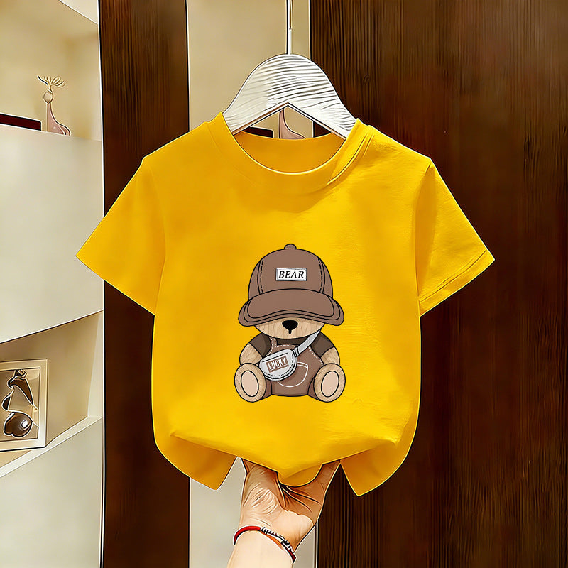 Boys' Pure Cotton Graphic Short-Sleeve Top