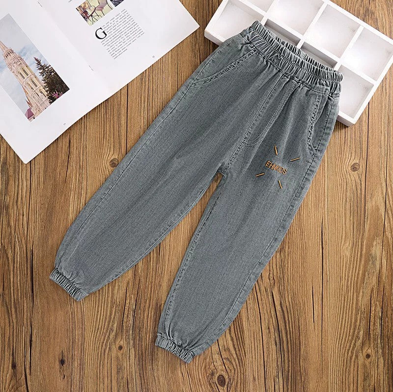 Boys' Tencel Lightweight Breathable Denim Pants