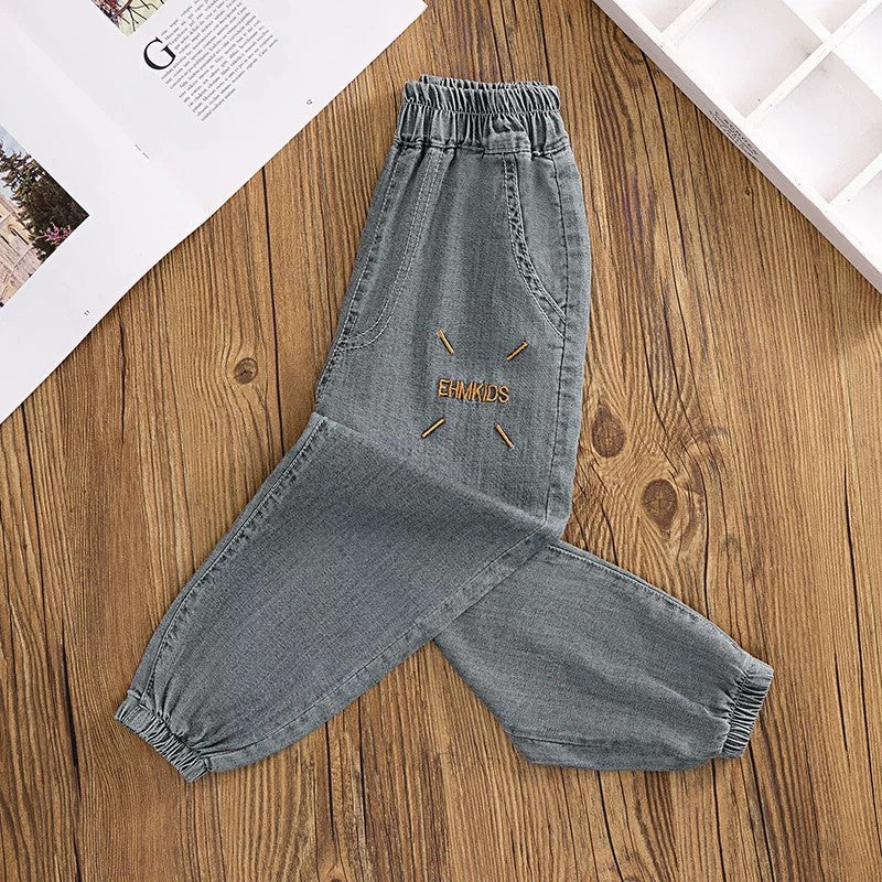 Boys' Tencel Lightweight Breathable Denim Pants
