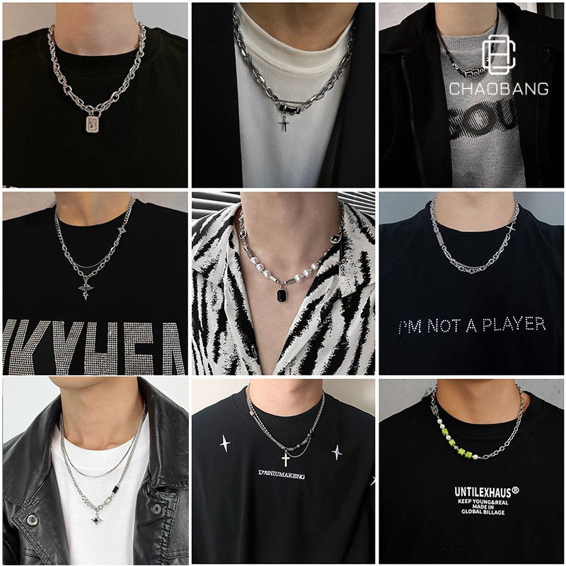 Titanium Steel Necklace, Simple All-Match Unisex Chain