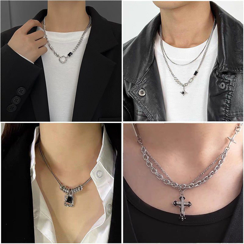 Titanium Steel Necklace, Simple All-Match Unisex Chain