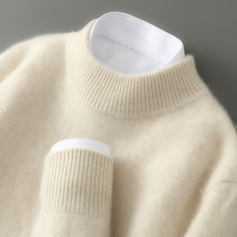 Men's 100% Wool Half-Turtleneck Sweater