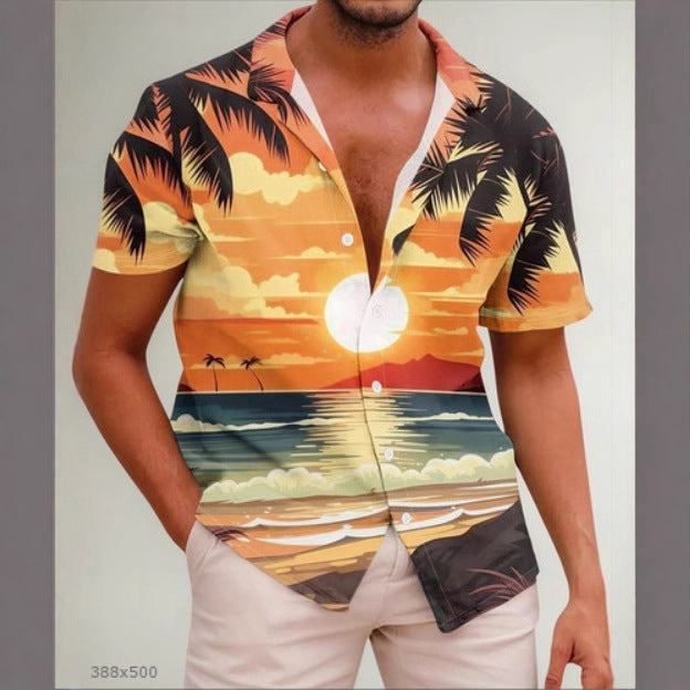 Men's Embossed Print Sports Shirt, Breathable Quick-Dry Casual