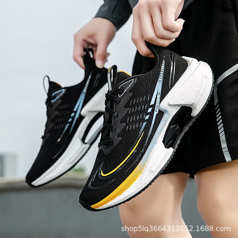 Unisex Running Shoes, Breathable Shock-Absorbing Sport Sneakers