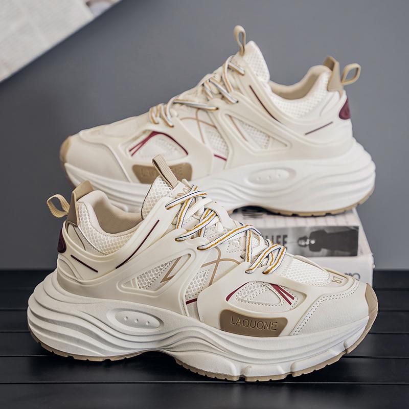 Unisex Color-Block Sneakers, Breathable Casual Sport Shoes