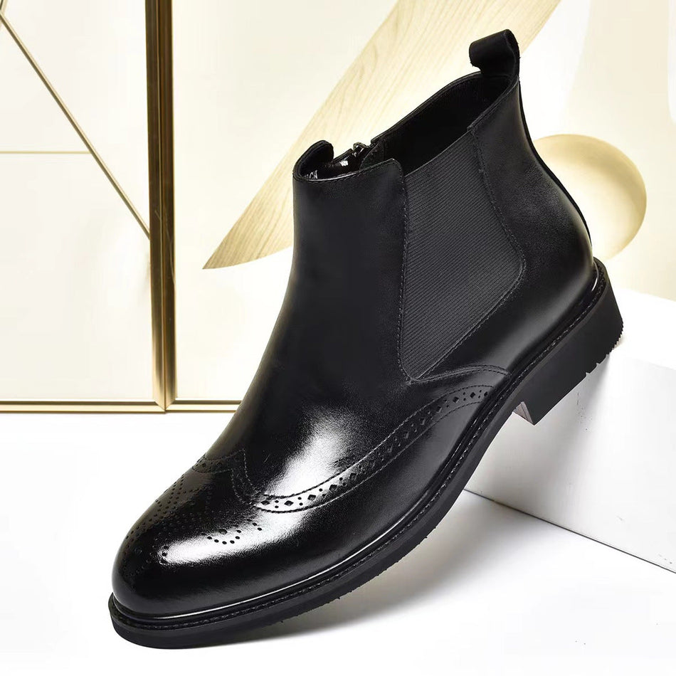 Retro Chelsea Boots for Men, Business Style Extra Large Fit