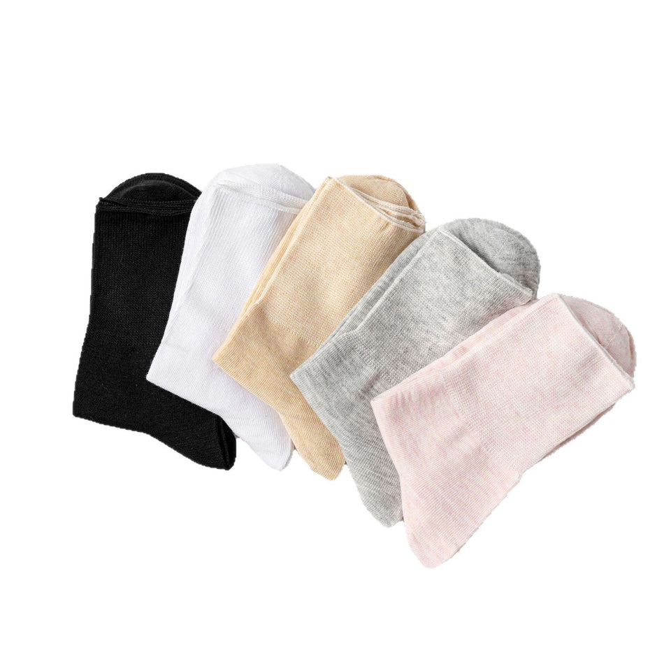 Premium Cotton Mid-Calf Socks 5-Pair Set