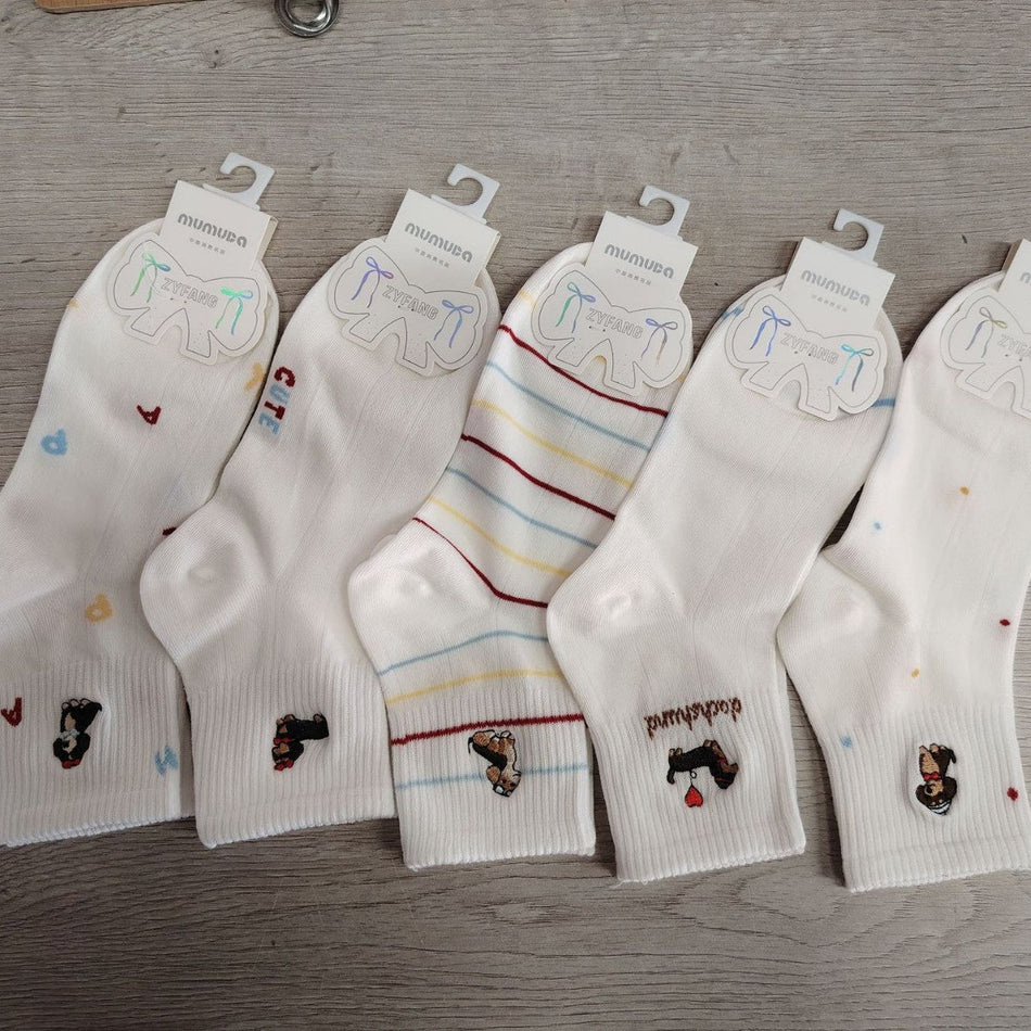 Women's Velvet Ballet Style Soft Mid-Calf Socks-Pack of 5