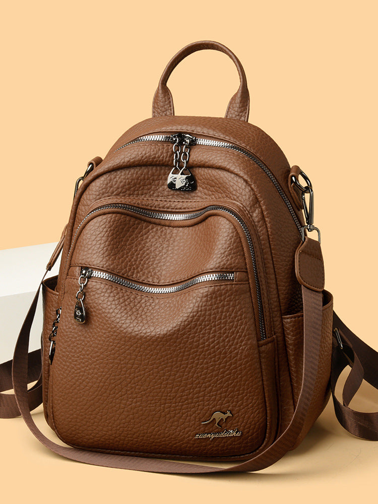 Women's Retro Backpack, Large Capacity Dual-Purpose School Bag