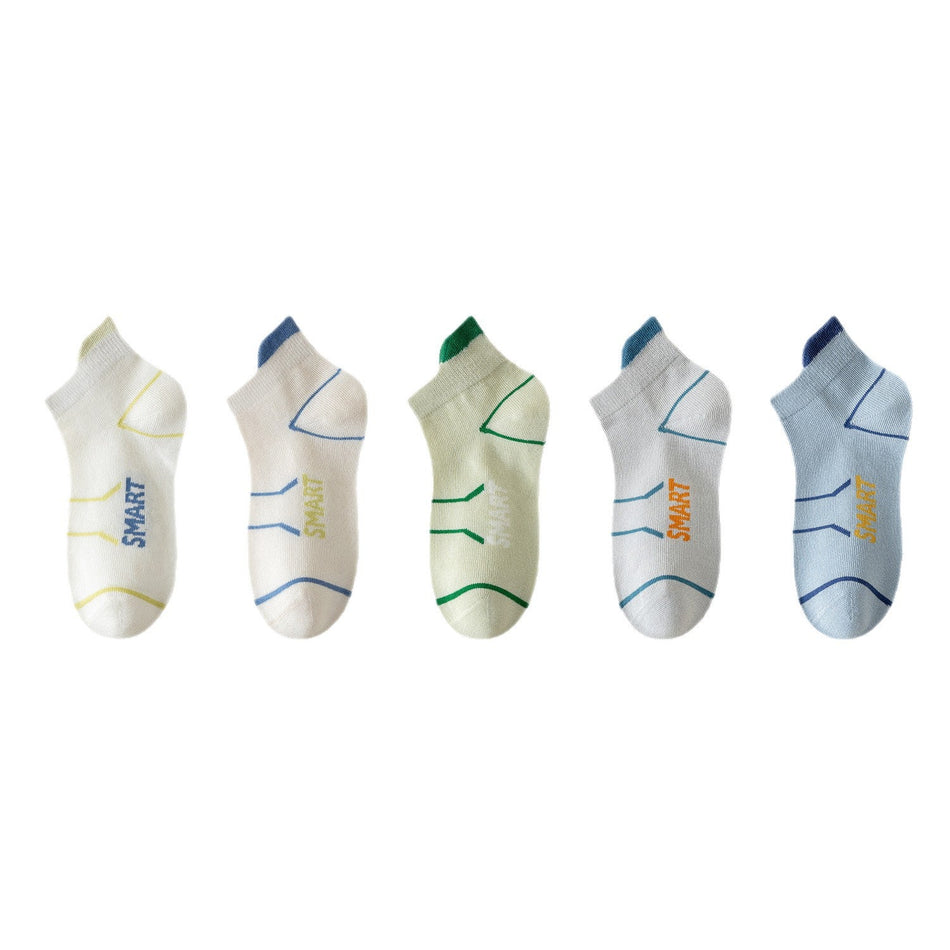 Boys' Cotton Sports Breathable Short Socks for School & Running