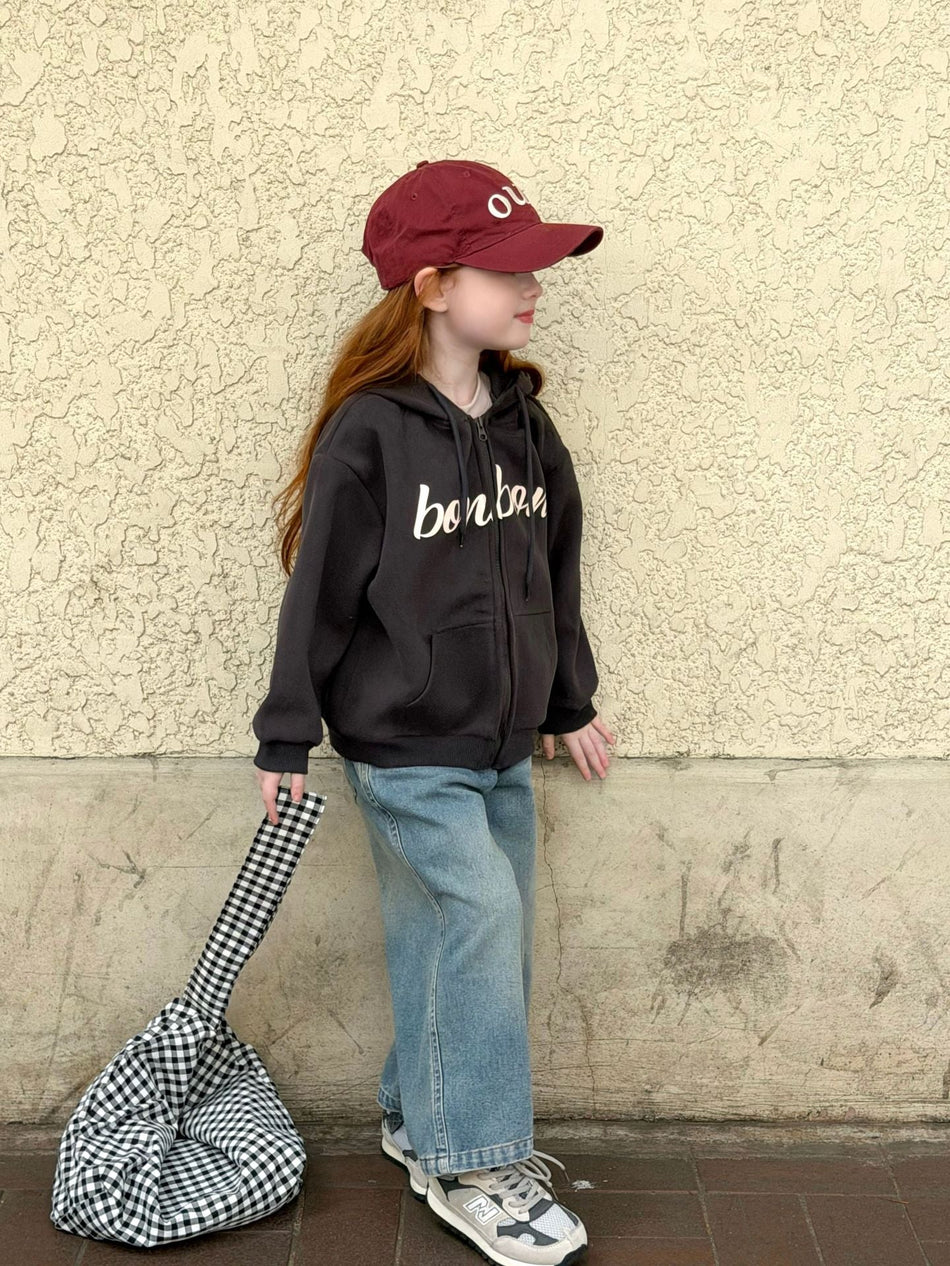 Kids' 95% Cotton Wide-Leg Jeans Casual Autumn Trousers