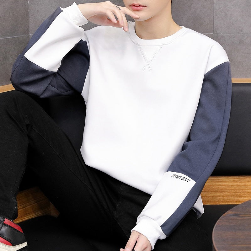 Men's Letter Graphic Long Sleeve Crewneck Loose T-Shirt