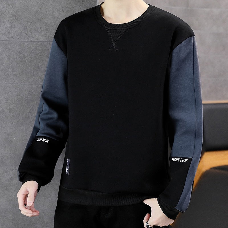Men's Letter Graphic Long Sleeve Crewneck Loose T-Shirt