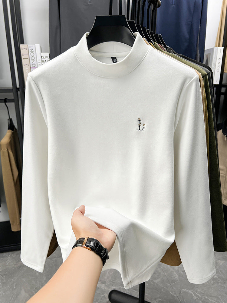 Men's Long-Staple Cotton Crewneck Long Sleeve Base Layer Tee