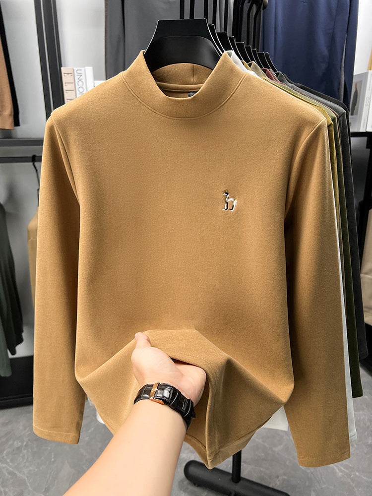Men's Long-Staple Cotton Crewneck Long Sleeve Base Layer Tee