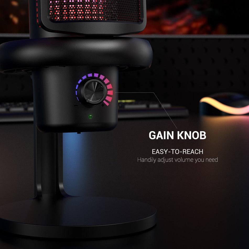 USB Condenser Microphone for Home Gaming and Live Streaming
