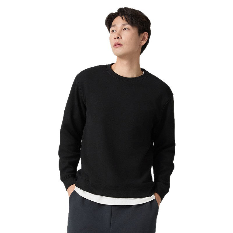 Wool Silk Waffle Knit Loose Crewneck Sweatshirt