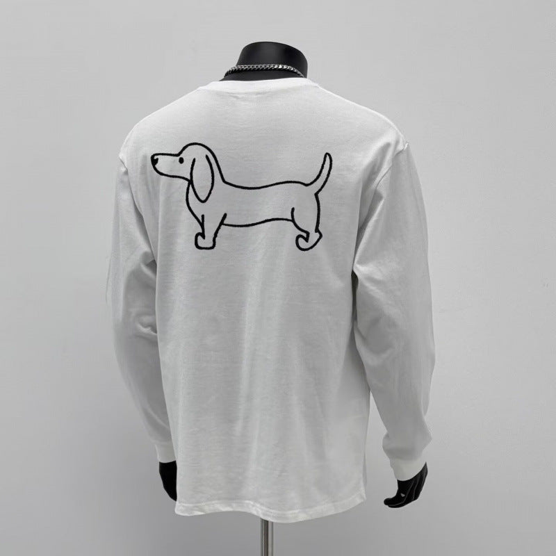 Men's American Heavyweight Loose Fit Long Sleeve Crewneck Tee