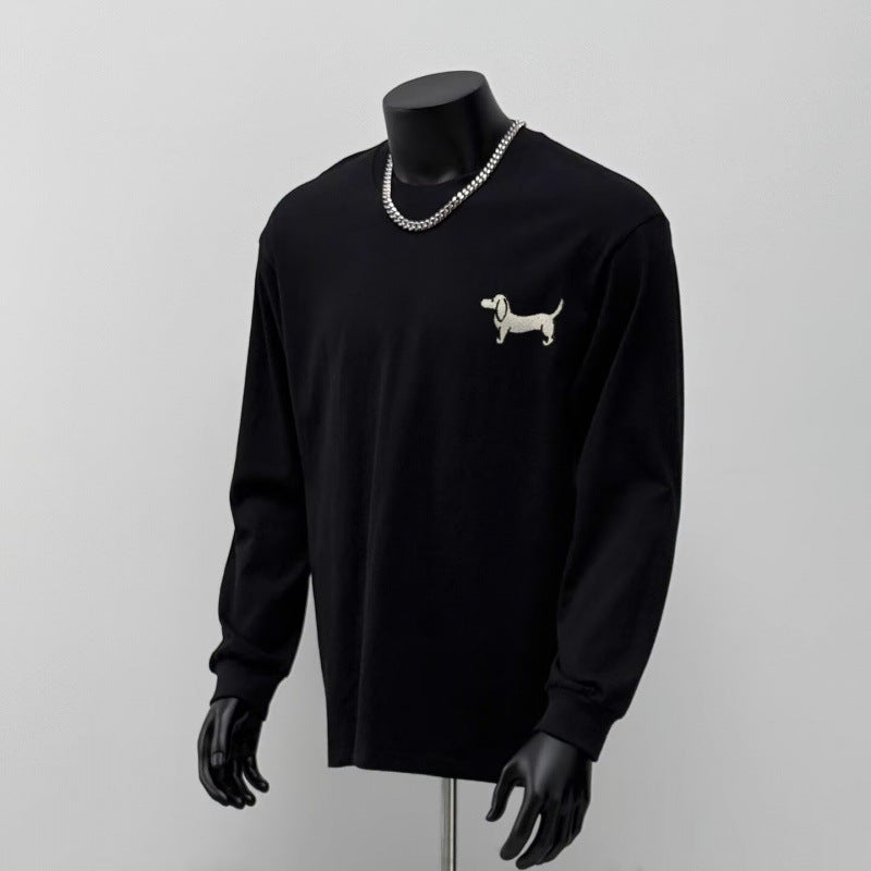 Men's American Heavyweight Loose Fit Long Sleeve Crewneck Tee