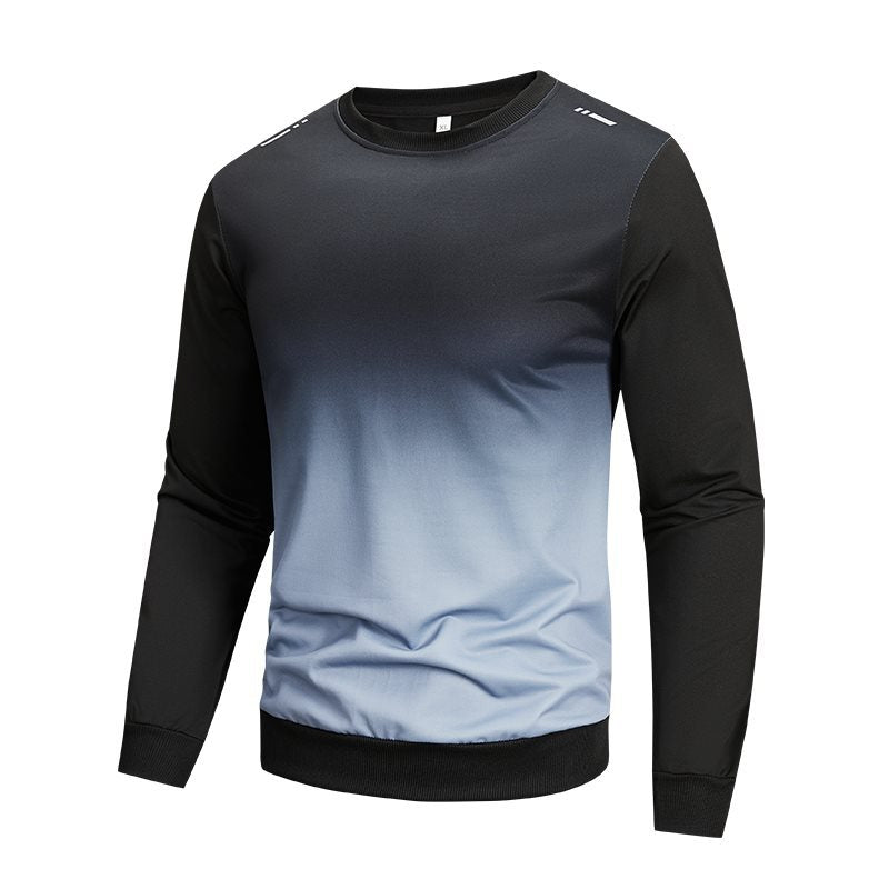 Men's Gradient Crewneck Long Sleeve Youth Sweatshirt