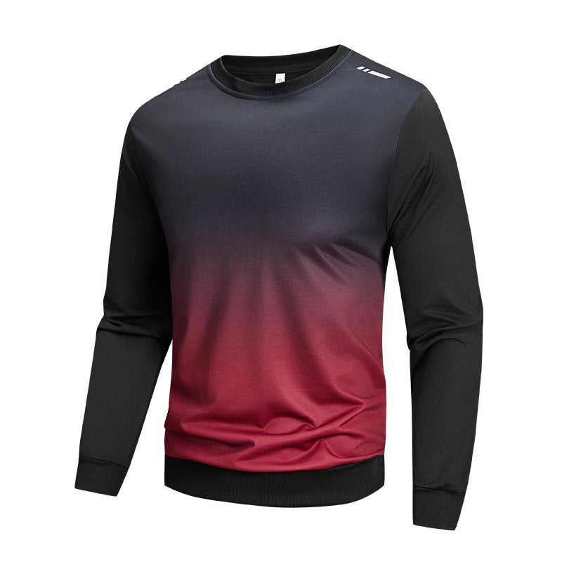 Men's Gradient Crewneck Long Sleeve Youth Sweatshirt