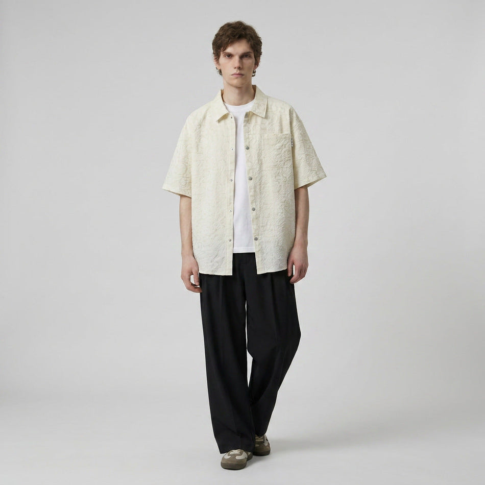 Men's Plus Size Loose Short Sleeve Lightweight Casual Shirt