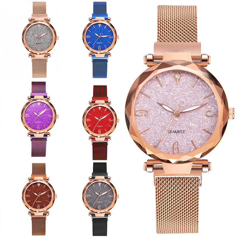 Women's Quartz Watch, Magnet Buckle Casual Timepiece