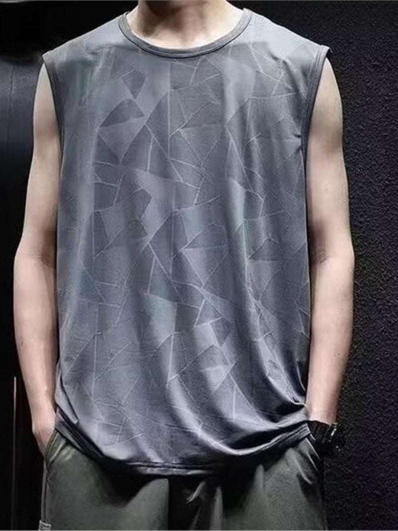 Men's Ice Silk Quick-Dry Sports Tank Top Plus Size