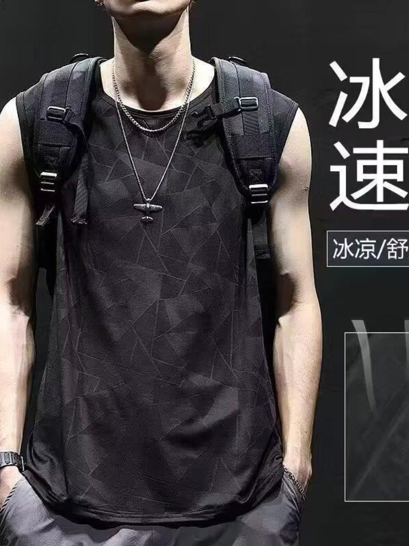 Men's Ice Silk Quick-Dry Sports Tank Top Plus Size