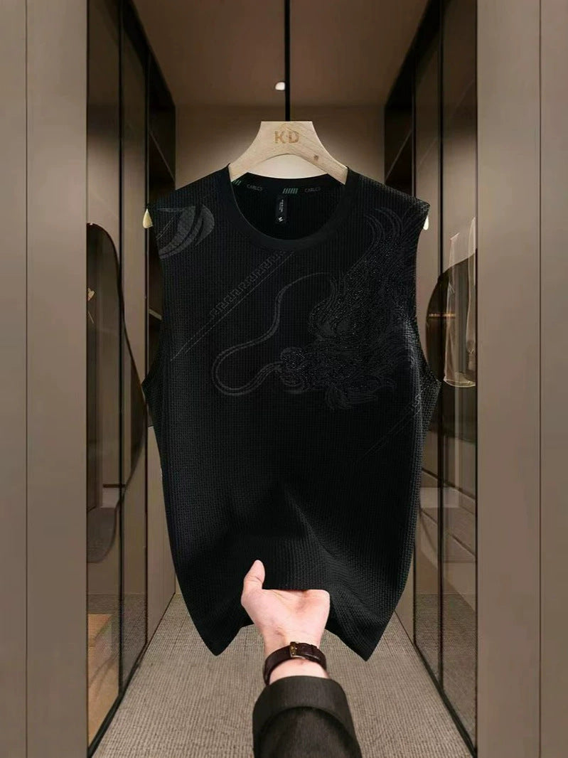 Men's Ice Silk Sleeveless Slim Fit Summer Vest Tank Top