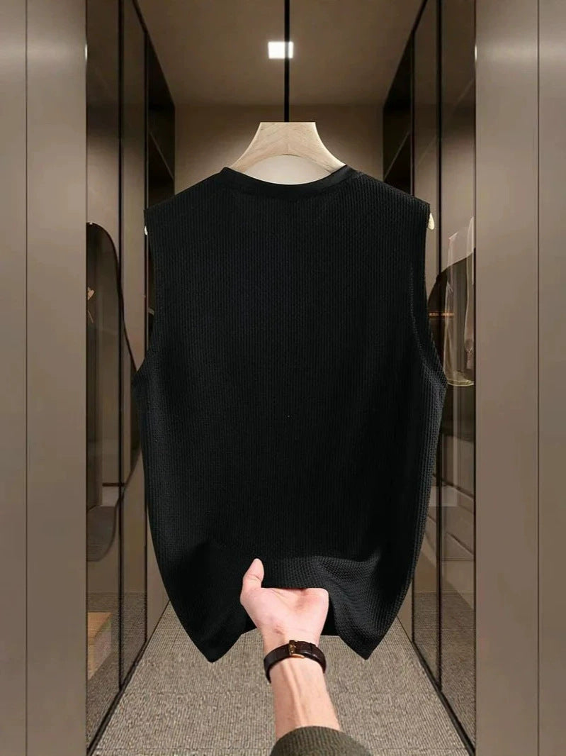 Men's Ice Silk Sleeveless Slim Fit Summer Vest Tank Top