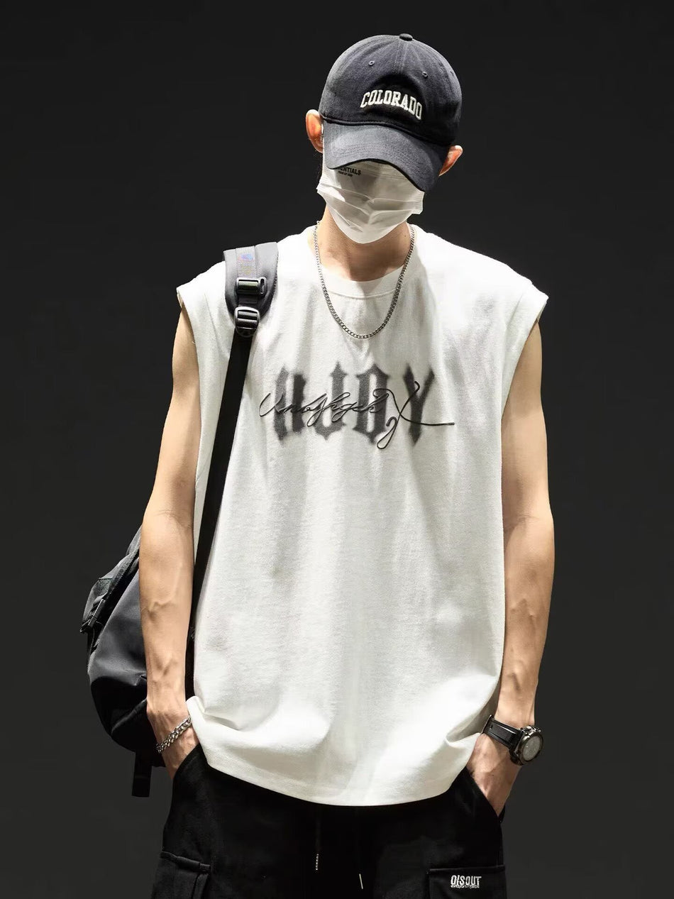 Men's American Style Loose Sleeveless Sports Summer Vest