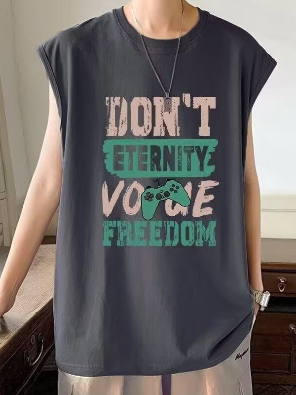 Men's Pure Cotton Sleeveless T-Shirt Loose Casual Summer Vest