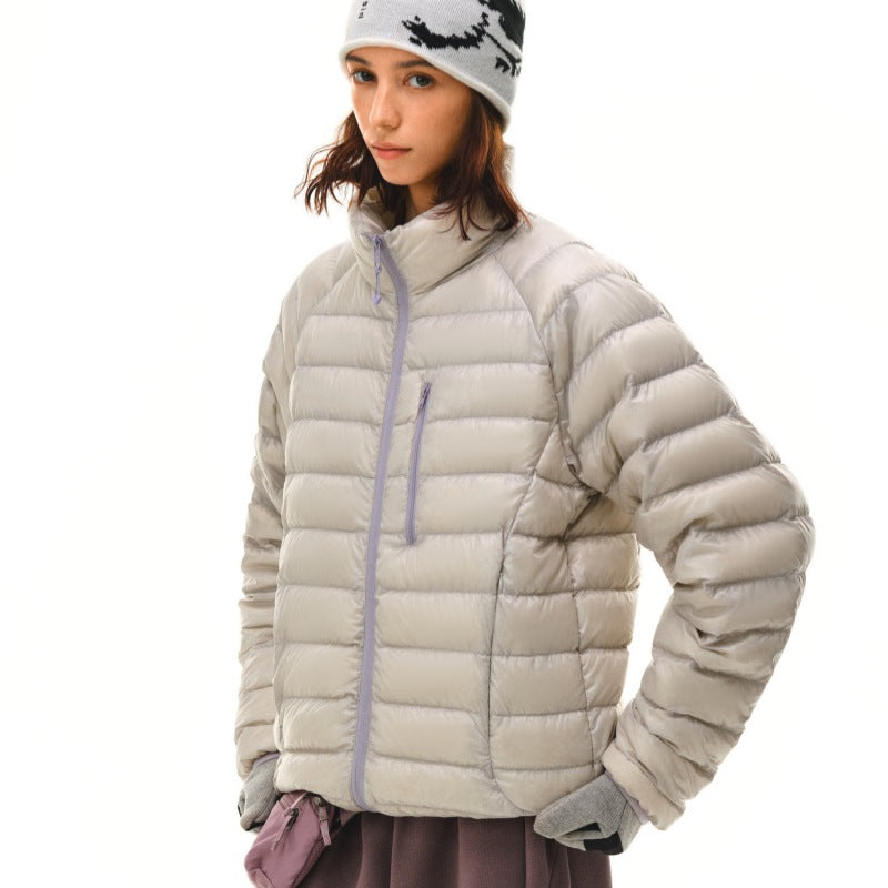 Unisex Korean Style Stand Collar Warm Cotton Padded Coat