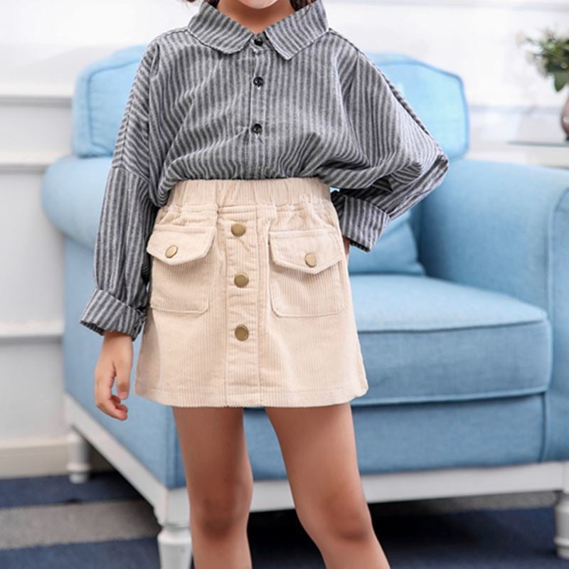 Girls' Corduroy Makes A-Line Skirt