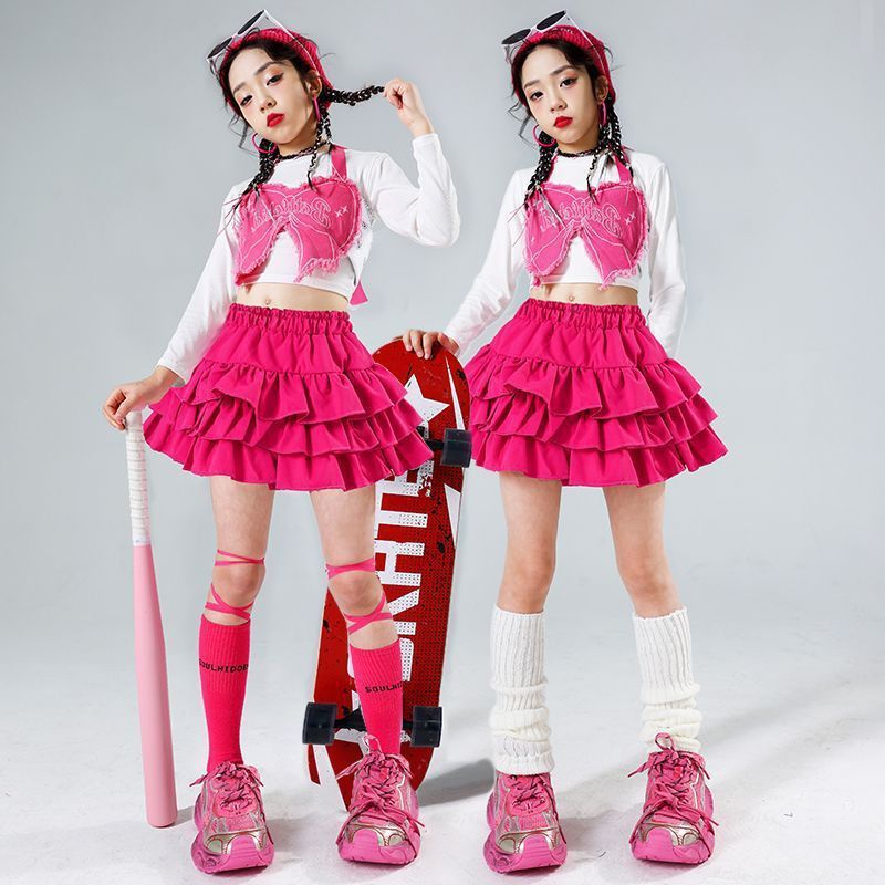 Girls' Pleated Cake Skirt Korean Style Layered Design