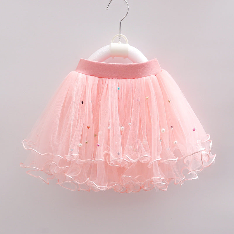 Girls' Princess Cake Skirt Sweet Layered Style for Spring Autumn