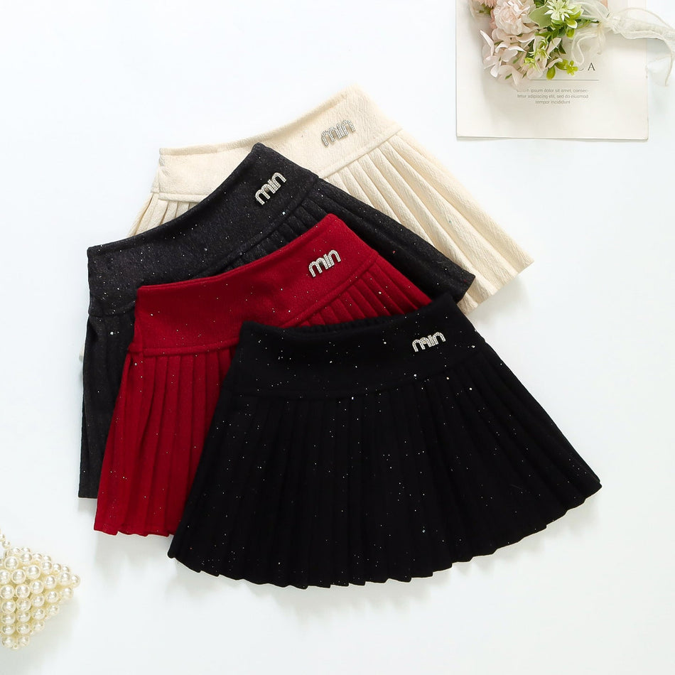 Girls' Woolen Tutu Skirt Princess Style Autumn Winter