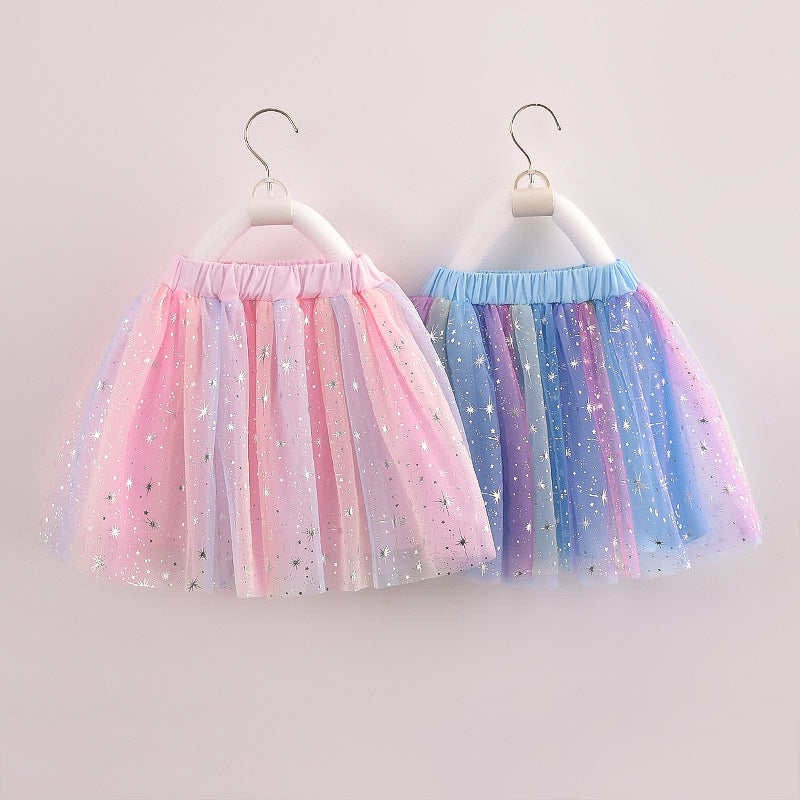 Girls' Puffy Mesh Princess Skirt Colorful Style for All Seasons