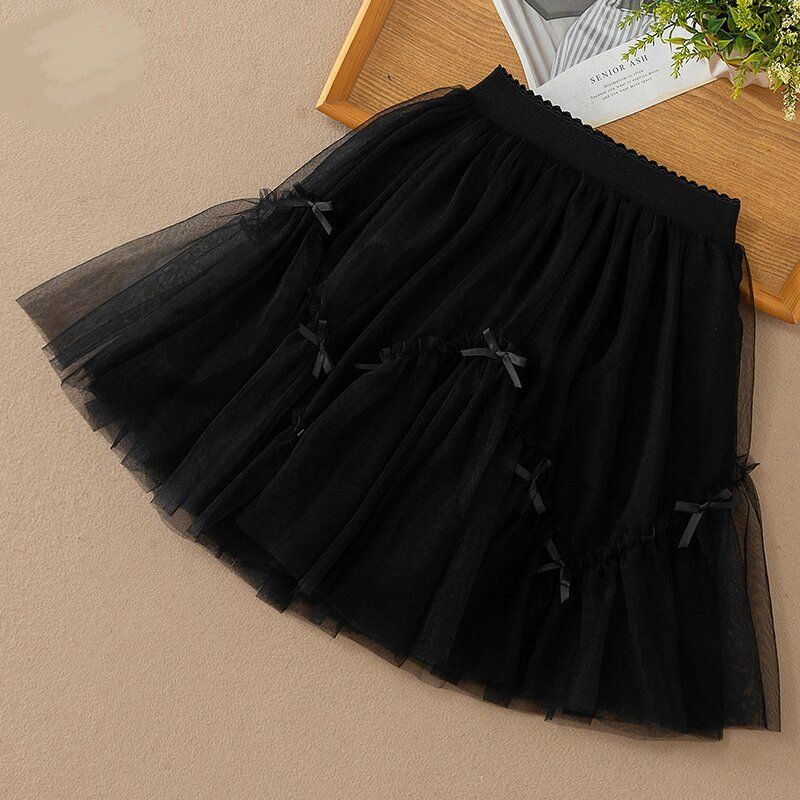 Girls' Princess Bow Skirt Puffy Veil Style for Summer