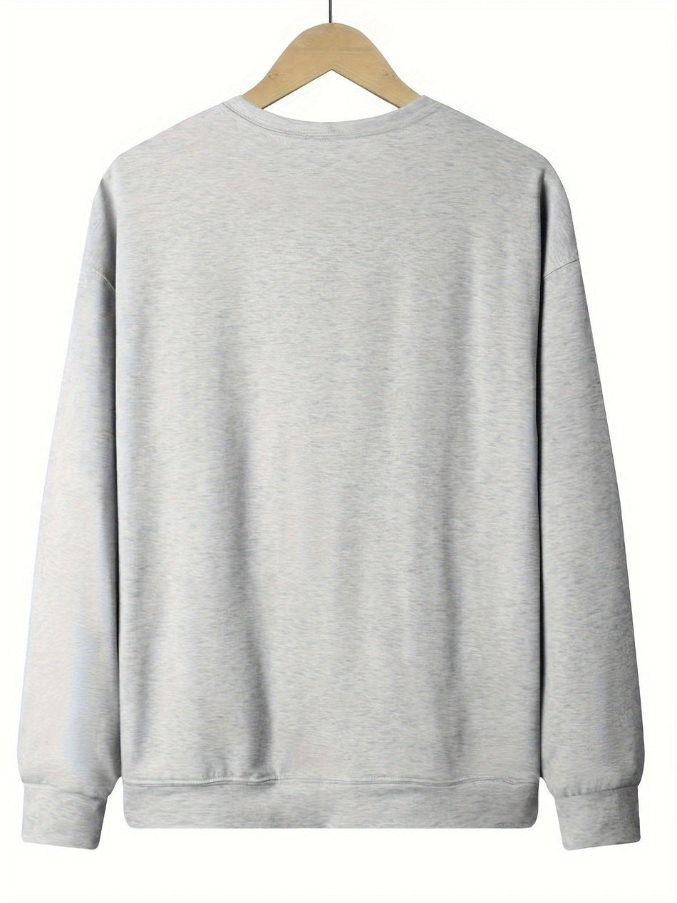 Women's Chic Letter Print Crew Neck Cotton Sweatshirt