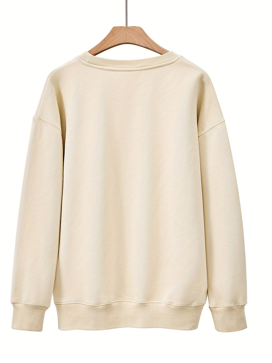 Women's Wine Tasting Art Print Casual Long Sleeve Sweatshirt