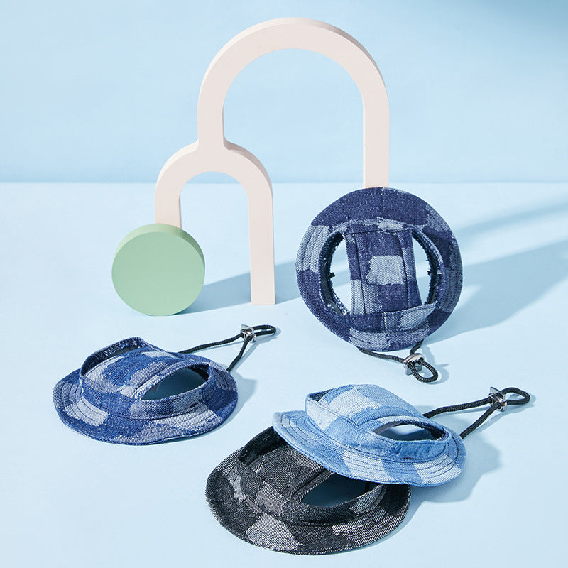 Pet Sun Hat, Fisherman Style Cap with Ear Holes