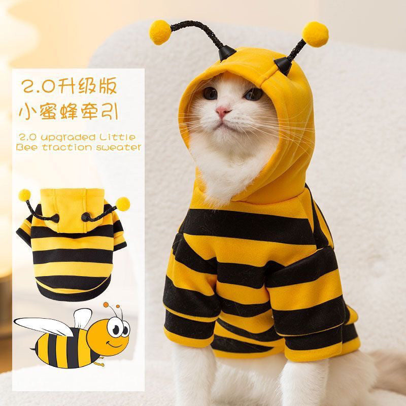 Pet Bee Sweatshirt Fall Prevention Cat Dog Sweater